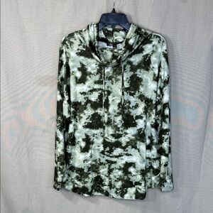 Lexington Avenue‎ Sweatshirt Green Tie-Dye Cowl Neck in Size 1X  NWT